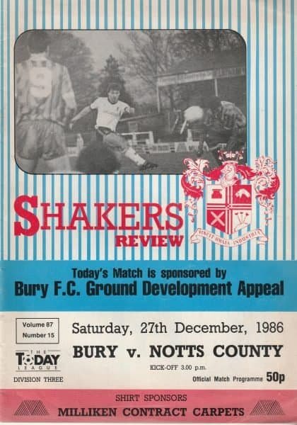 Bury v Notts County 27-Dec-1986