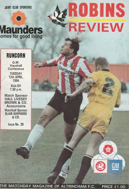 Altrincham v Runcorn  12-Apr-1994