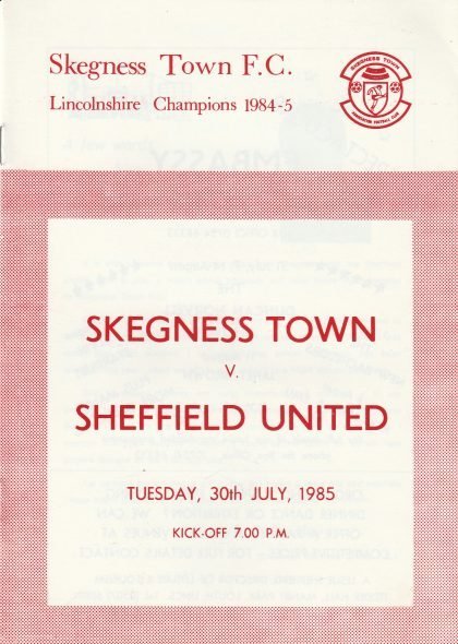 Skegness Town v Sheffield United 30-Jul-1985
