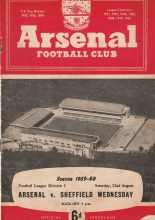 Arsenal v Sheffield Wednesday 22-Aug-1959