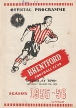 Brentford v Shrewsbury Town 17-Mar-1956