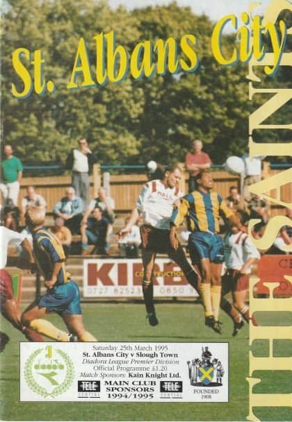 St Albans City v Slough Town 25-Mar-1995