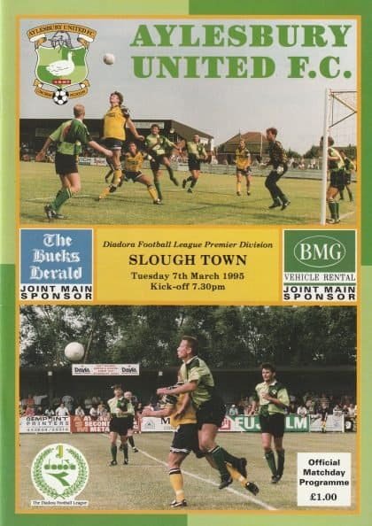 Aylesbury United v Slough Town 07-Mar-1995