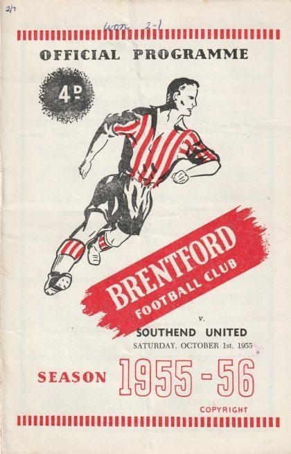 Brentford v Southend United 01-Oct-1955