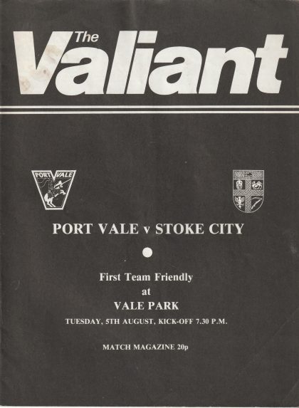 Port Vale v Stoke City 05-Aug-1980