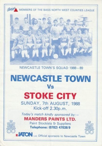 Newcastle Town v Stoke City 07-Aug-1988