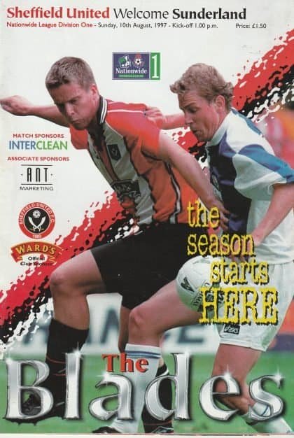 Sheffield United v Sunderland 10-Aug-1997