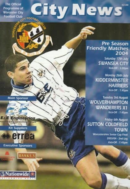 Worcester City v Sutton Coldfield Town 06-Aug-2004