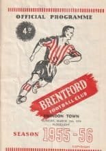 Brentford v Swindon Town 12-Mar-1956