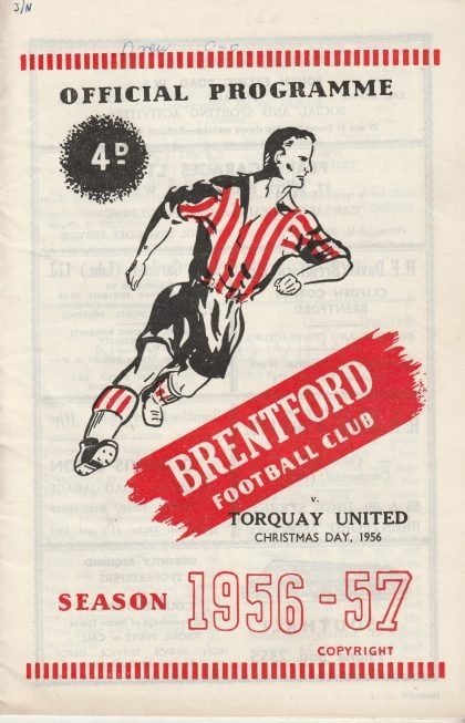 Brentford v Torquay United 25-Dec-1956