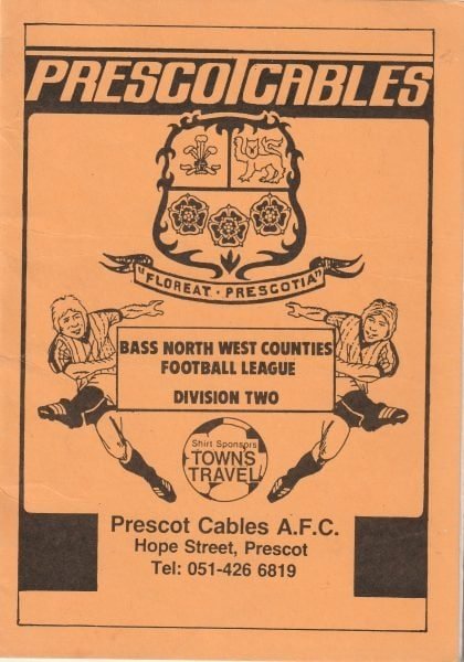 Prescott Cables v Wigan Athletic  18-Aug-1986