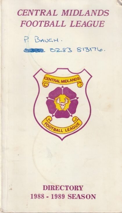 Central Midlands Football League Directory  1988-89