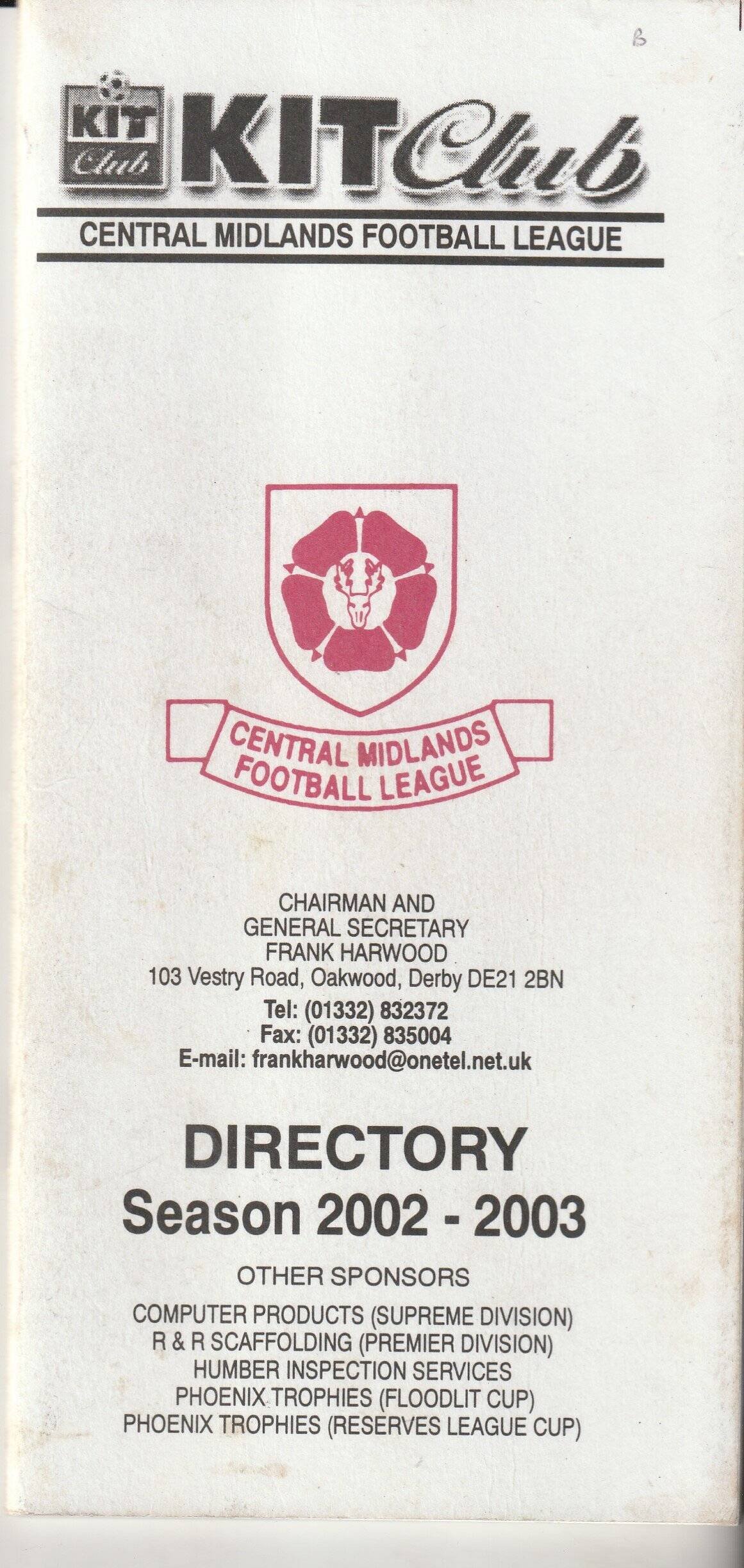 Central Midlands Football League Directory 2002-03
