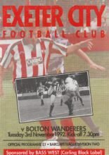 Exeter City v Bolton Wanderers  03-Nov-1992