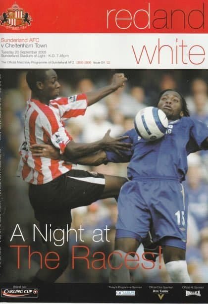 Sunderland v Cheltenham Town  20-Sep-2005