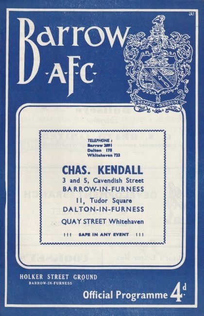 Barrow v Hartlepools United 21-Apr-1959