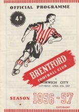Brentford v Norwich City 27-Apr-1957