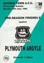 Bodmin Town v Plymouth Argyle 29-Jul-1996