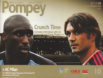 Portsmouth v AC Milan 27-Nov-2008