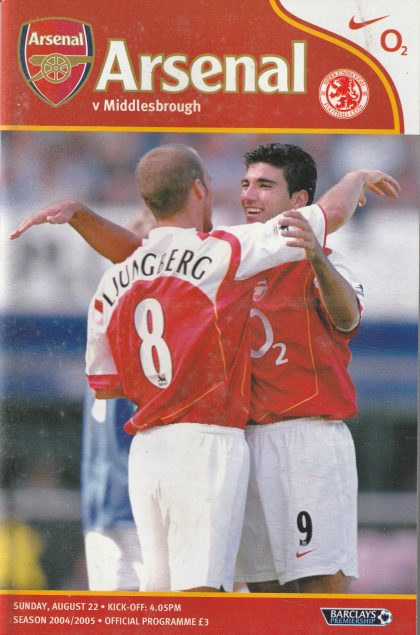 Arsenal v Middlesbrough 22-Aug-2004
