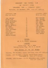 Shrewsbury Town Reserves v Stockport County Reserves 06-Dec-1995