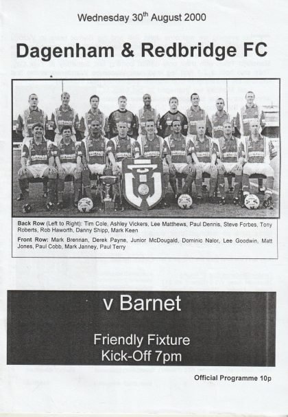 Dagenham & Redbridge v Barnet  30-Aug-2000
