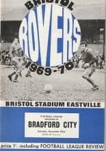 Bristol Rovers v Bradford City  22-Nov-1969