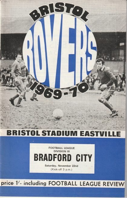 Bristol Rovers v Bradford City  22-Nov-1969