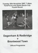 Dagenham & Redbridge v Brentwood Town 20-Nov-2007
