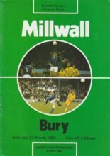 Millwall v Bury 22-Mar-1980