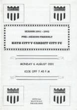 Bath City v Cardiff City 06-Aug-2001