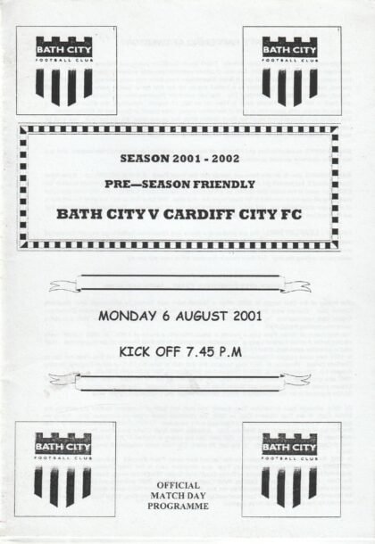 Bath City v Cardiff City 06-Aug-2001