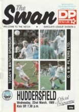 Swansea City v Huddersfield Town 22-Mar-1989