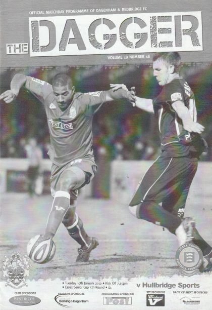 Dagenham & Redbridge v Hullbridge Sports 19-Jan-2010