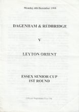 Dagenham & Redbridge v Leyton Orient 04-Dec-1995