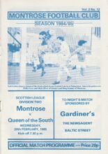 Montrose v Queen of the South 20-Feb-1985