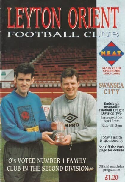 Leyton Orient v Swansea City 30-Apr-1994