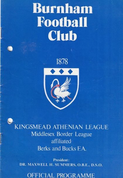 Burnham Reserves v Uxbridge Reserves 06-Oct-1979