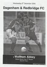 Dagenham & Redbridge v Waltham Abbey 08-Dec-2004