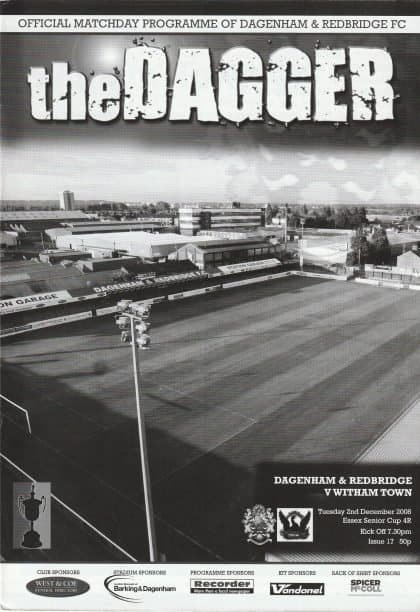 Dagenham & Redbridge v Witham Town 02-Dec-2008