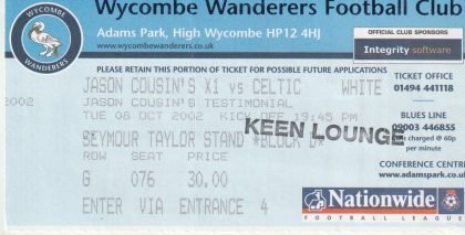 Wycombe Wanderers v Glasgow Celtic 08-Oct-2002