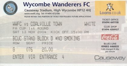 Wycombe Wanderers v Coalville Town 13-Nov-2004
