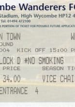 Wycombe Wanderers v Luton Town 04-Dec-2004