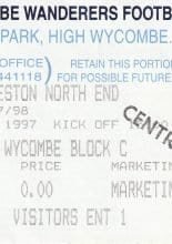 Wycombe Wanderers v Preston North End 27-Sep-1997