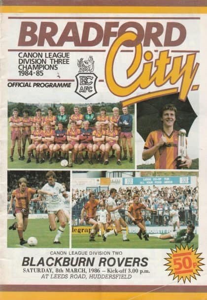 Bradford City v Blackburn Rovers 08-Mar-1986