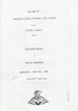 Doncaster Rovers Reserves v Bolton Wanderers Reserves 15-May-1985