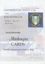 Gainsborough Trinity u19 v Brodsworth Welfare u19  21-Mar-2001