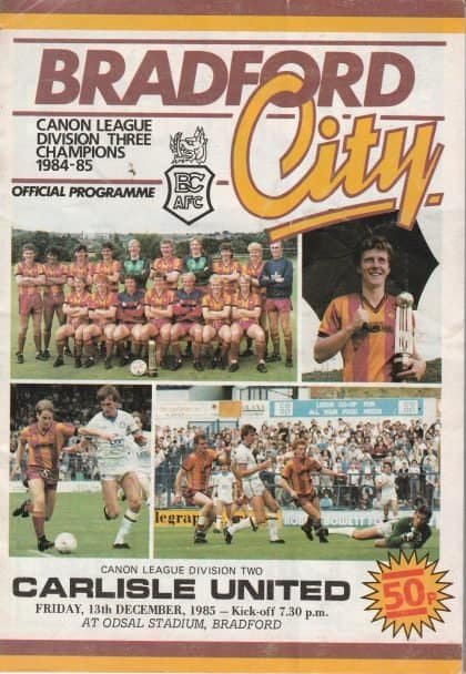 Bradford City v Carlisle United 13-Dec-1985