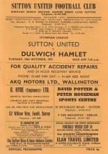 Sutton United v Dulwich Hamlet 10-Oct-1972
