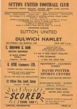 Sutton United v Dulwich Hamlet 21-Mar-1970